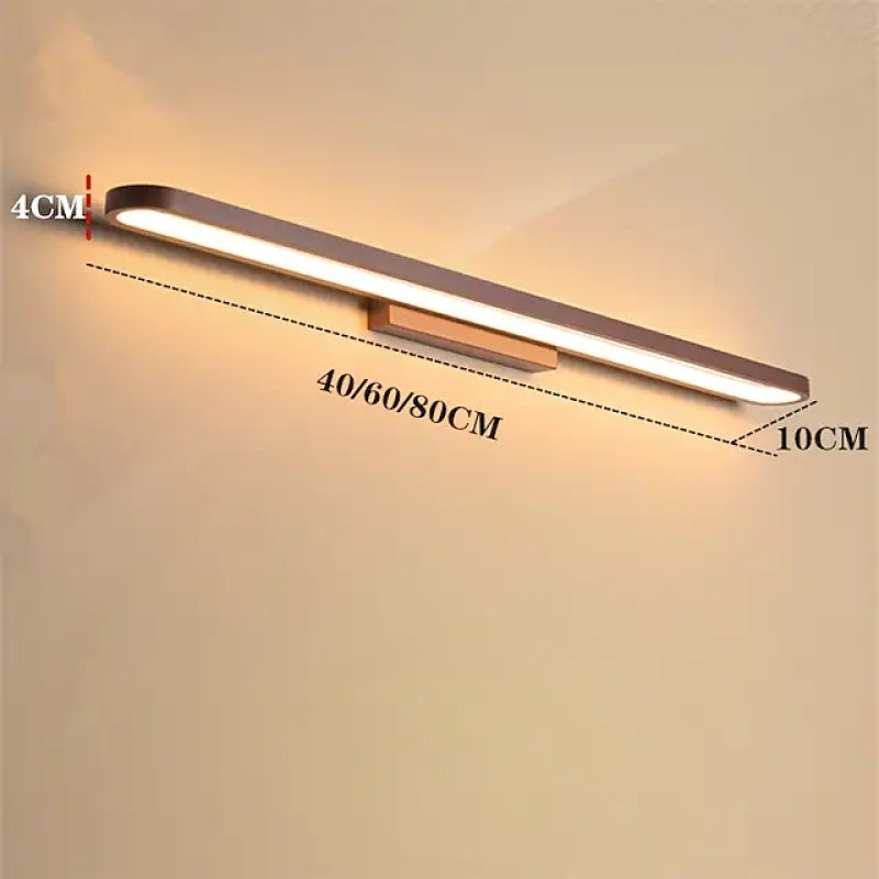 Gebogen Wandlamp Zwart Koffie Metaal Spiegelverlichting Badkamer Slaapkamer Modern Design LED Wandverlichting | Sulvida