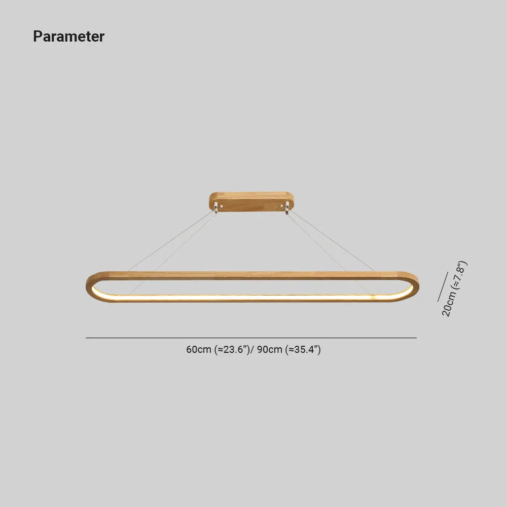 Ovale Hanglamp Hout Acrylic LED Dimbaar Eetkamer Woonkamer Keuken Moderne Scandinavische Verlichting | Sulvida