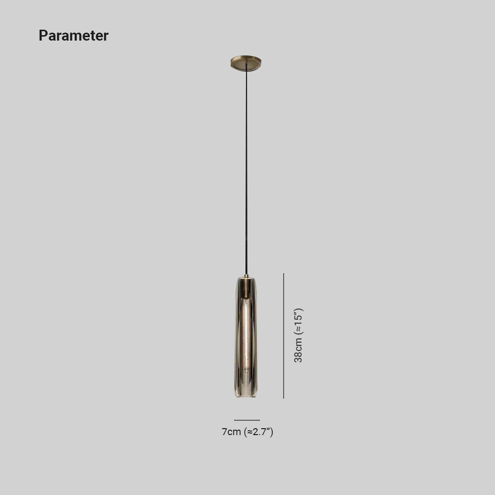 Hanglamp Glas & Messing Rookgrijs E14 Eetkamer Woonkamer Slaapkamer Modern Exclusief Elegante Verlichting | Sulvida