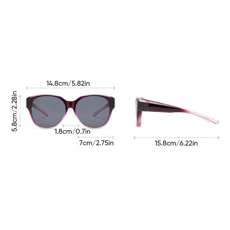 Overzetbril met Gepolariseerde Lenzen UV400 Cat-Eye Design – Pasbril over je Normale Bril | Sulvida