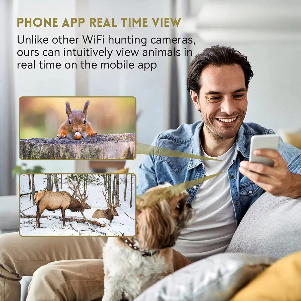 Caméra de chasse Wi-Fi avec vision nocturne, 20MP, 1080P, détection de mouvement, étanche, carte mémoire de 32GB, photographie de la nature | Sulvida