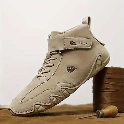 Waterdichte Herenschoenen Hoog met Elastische Sluiting Modern Stoer Ontwerp Leer Comfortabel Casual Dagelijks | Sulvida