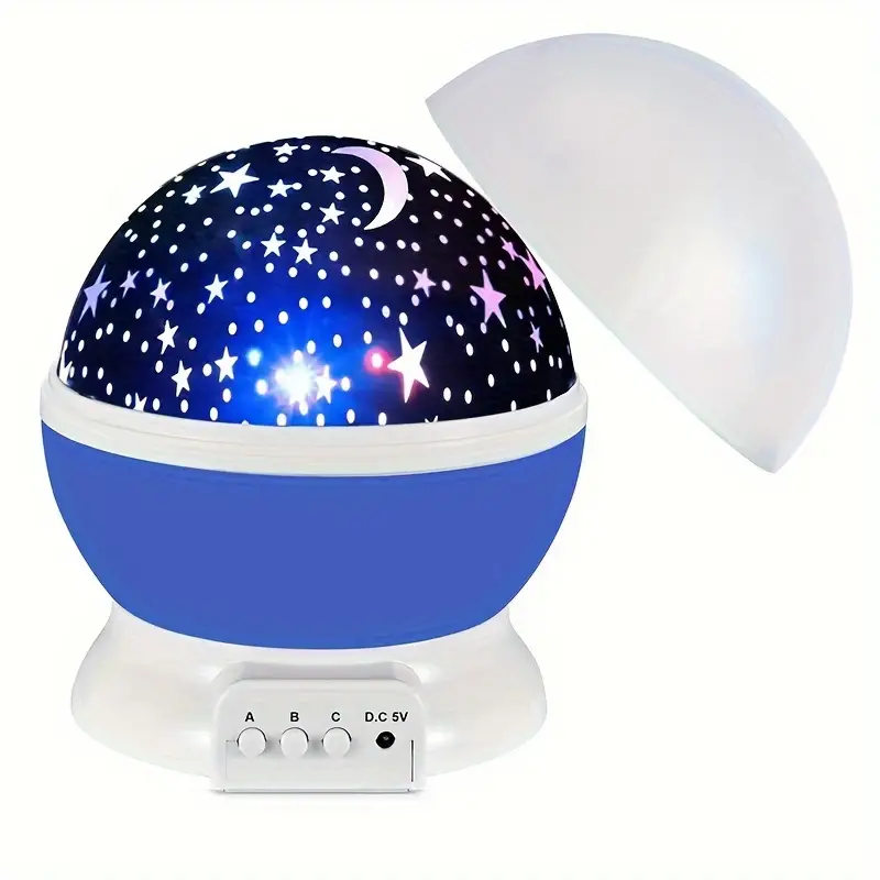 Sterrenprojectie Nachtlampje met Muziek voor Kinderkamer Sfeerverlichting Roterende Projectielamp USB | Sulvida