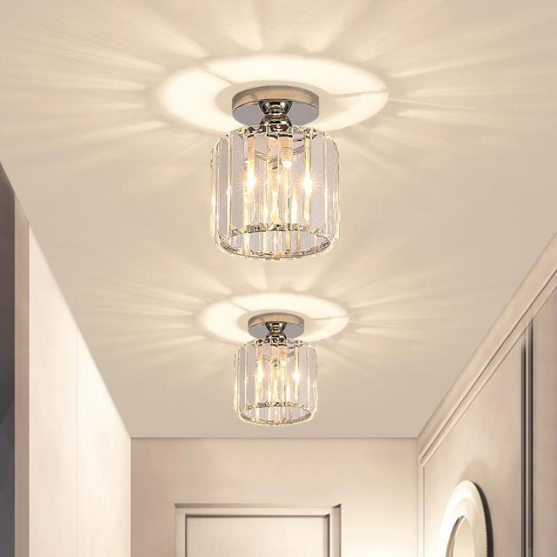 Plafondlamp met Kristal Diffuser LED Dimbaar 3 Lichtstanden Woonkamer Slaapkamer Modern Design Metaal Acryl | Sulvida
