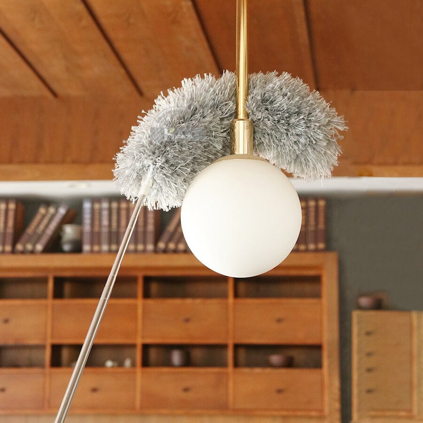 Plumeau télescopique pour plafonds hauts avec tête en microfibre, extensible jusqu’à 280 cm, manche de nettoyage | Sulvida