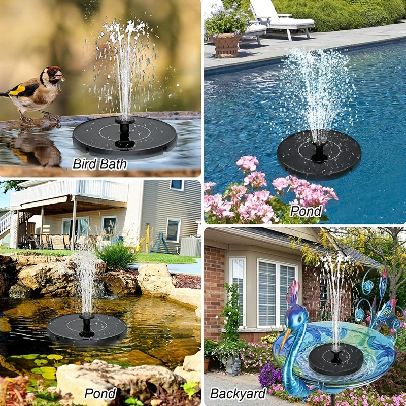 Fontaine solaire avec 6 types de jets, décoration flottante pour bassin, jardin et terrasse | Sulvida