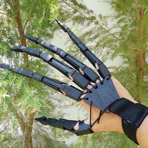 Gelede Vingerextensies Halloween Zwart Wit Skeletklauwen Feesthandschoenen Bewegend Cosplay Accessoire | Sulvida
