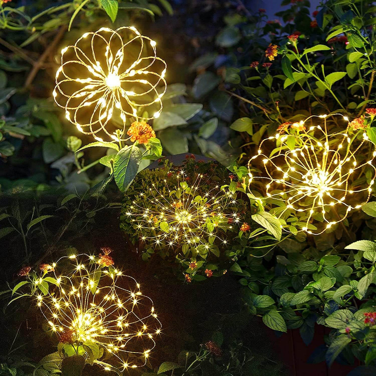 Solarlampen Tuin 120 LED Vuurwerk-Effect Waterdicht Decoratieve Padverlichting Buitenverlichting Tuinverlichting | Sulvida