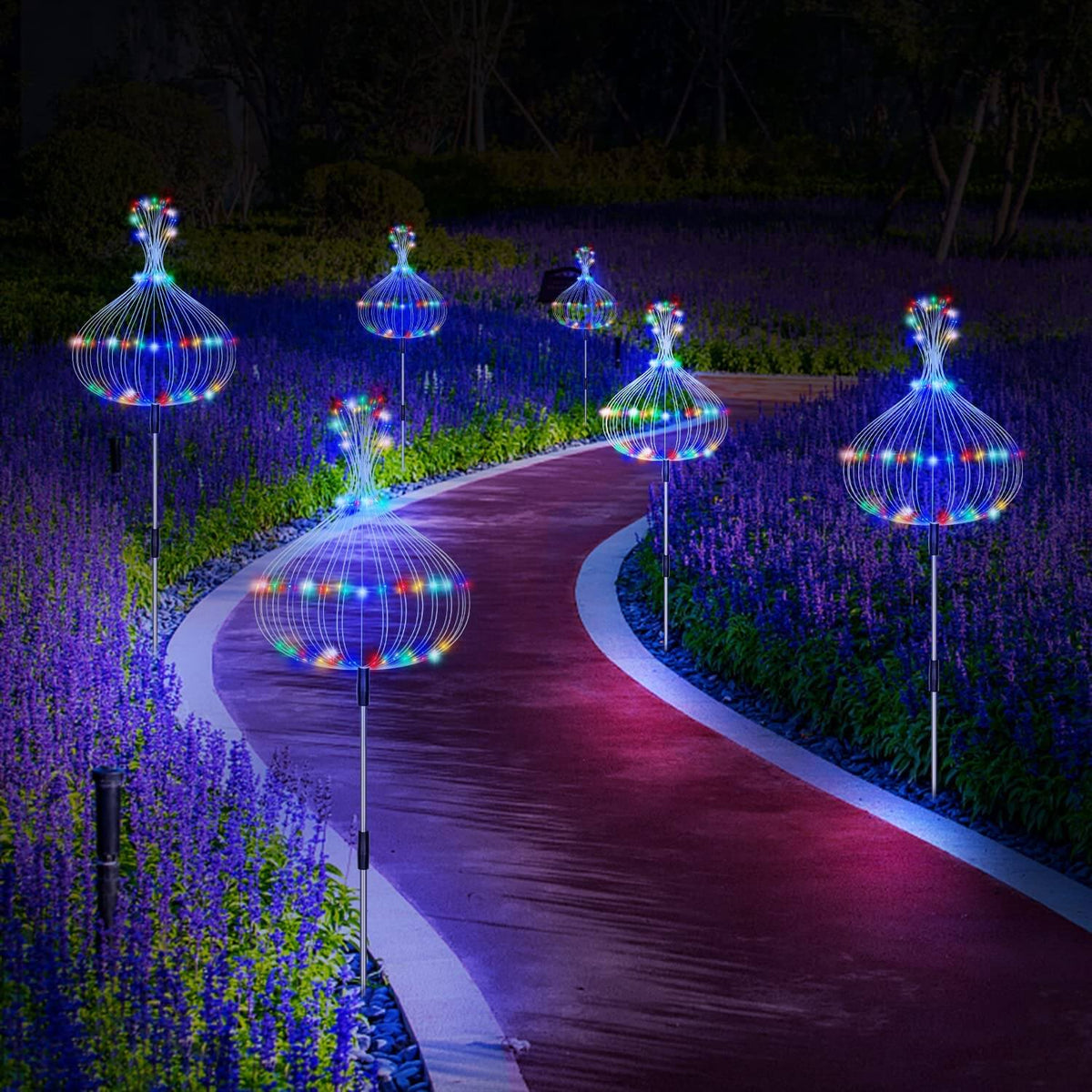Solarlampen Tuin 120 LED Vuurwerk-Effect Waterdicht Decoratieve Padverlichting Buitenverlichting Tuinverlichting | Sulvida