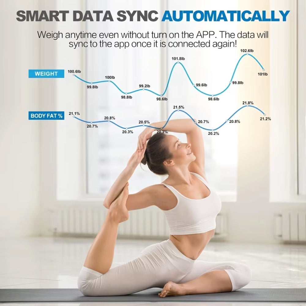 Slimme lichaamsanalyseweegschaal met Bluetooth voor gezondheidsmonitoring 13+ metingen digitaal zwart | Sulvida