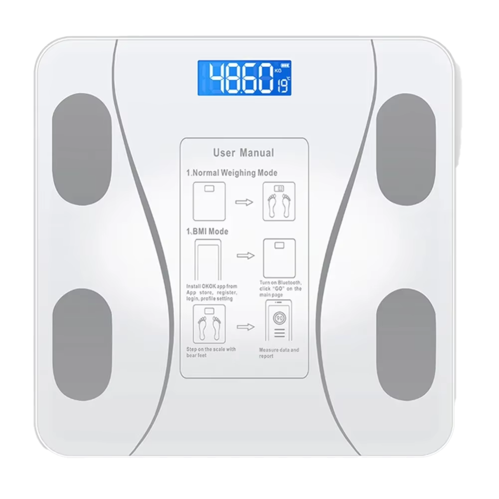 Slimme lichaamsanalyseweegschaal met Bluetooth voor gezondheidsmonitoring 13+ metingen digitaal zwart | Sulvida