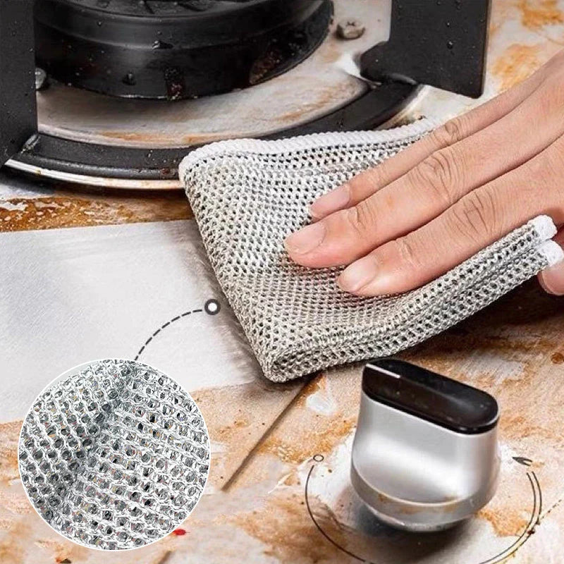 Krasvrije Vaatdoeken Set van 10 Stuks voor Afwassen Schoonmaken Herbruikbaar Mesh Vaatdoek Keuken Afwasdoekjes | Sulvida