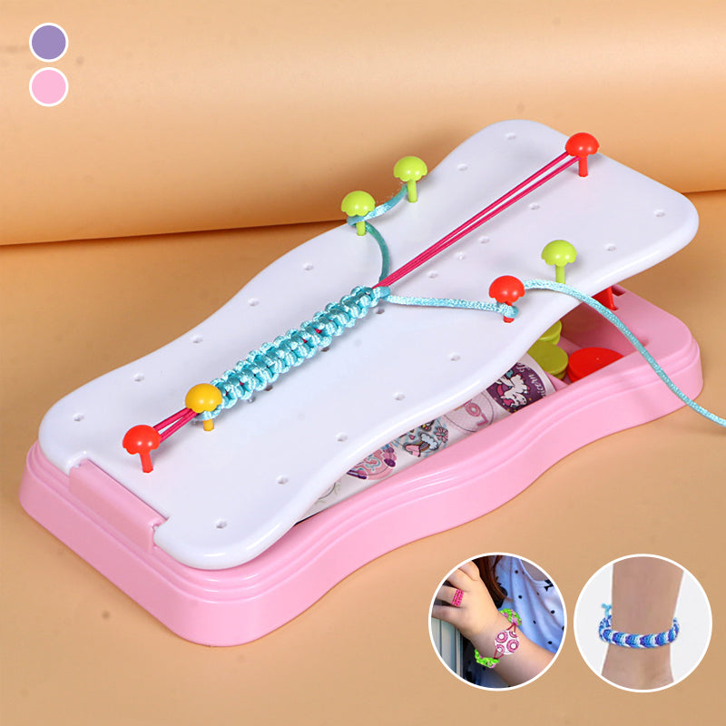 Kit créatif pour enfants : tressage et tissage, jouet créatif pour fabriquer des bracelets d’amitié, développer la motricité et apprendre en s’amusant | Sulvida