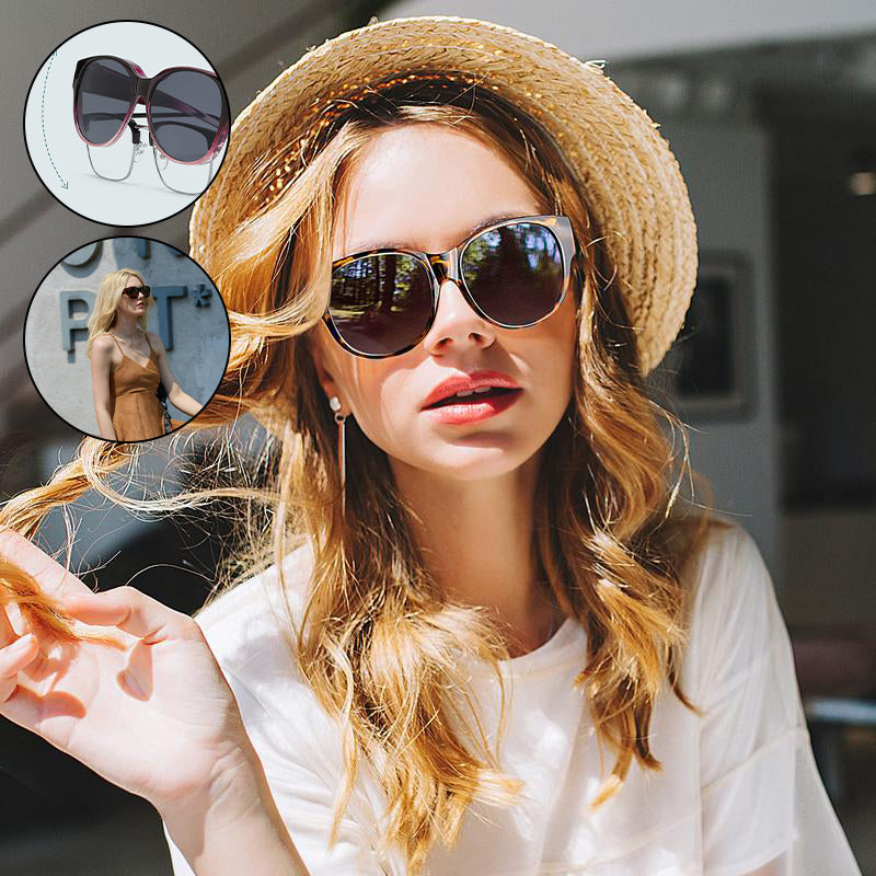 Overzetbril met Gepolariseerde Lenzen UV400 Cat-Eye Design – Pasbril over je Normale Bril | Sulvida