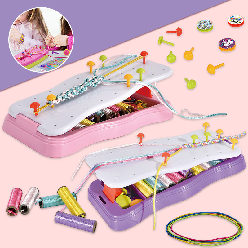 Kit créatif pour enfants : tressage et tissage, jouet créatif pour fabriquer des bracelets d’amitié, développer la motricité et apprendre en s’amusant | Sulvida
