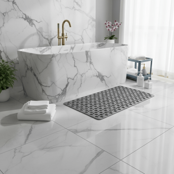 Antislip Douchematje met Zuignappen Badkamer Badmat Drainage Gaatjes Veiligheid Hygiëne Comfort Bad Douche | Sulvida