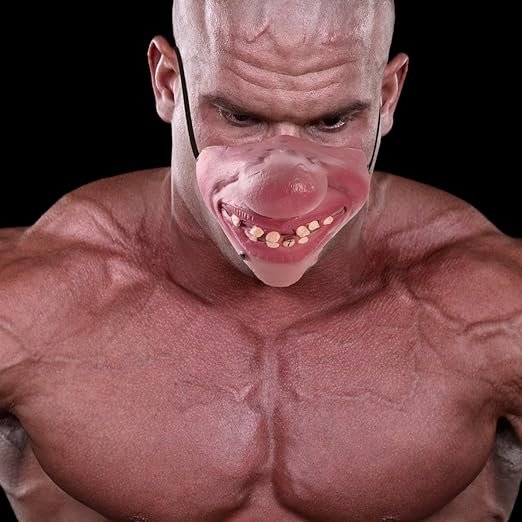 Halfgezichtsmasker Horror LED-Verlichting Cosplay Halloween Feestparty Griezelige Kostuum Aankleding | Sulvida