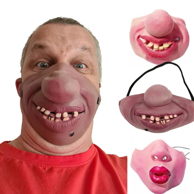 Halfgezichtsmasker Horror LED-Verlichting Cosplay Halloween Feestparty Griezelige Kostuum Aankleding | Sulvida