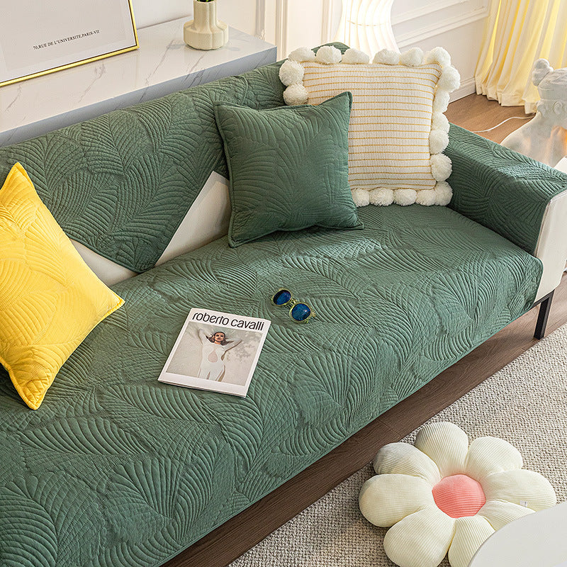 Bankhoes katoenen meubelbeschermer antislip vierkant beige grijs groen blauw voor zitbank sofa bescherming | Sulvida
