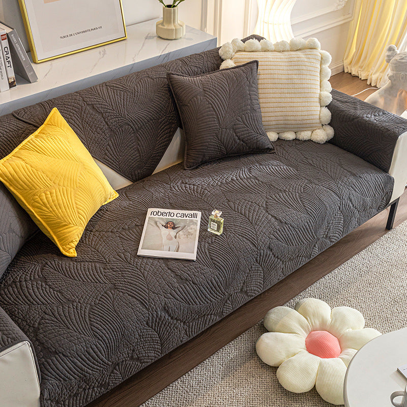 Bankhoes katoenen meubelbeschermer antislip vierkant beige grijs groen blauw voor zitbank sofa bescherming | Sulvida