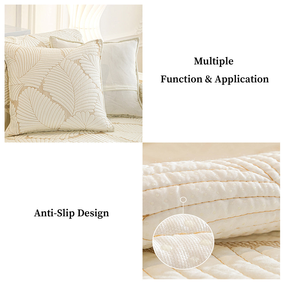 Bankhoes katoenen meubelbeschermer antislip vierkant beige grijs groen blauw voor zitbank sofa bescherming | Sulvida