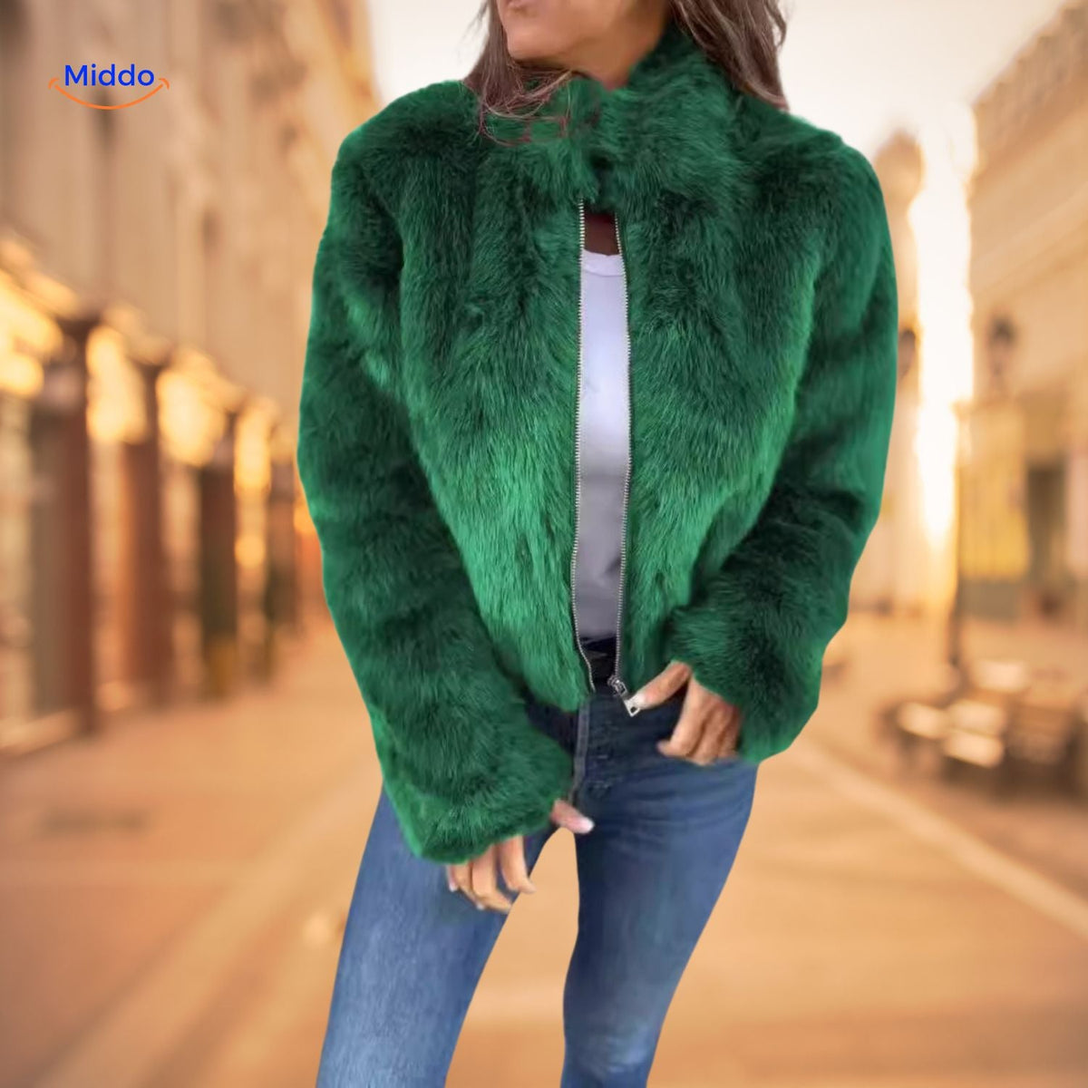 Dames Imitatiebontjas Hoge Kraag Zwart Rood Blauw Groen Paars Bruin | Warme Winterjas Stijlvol Casual | Sulvida