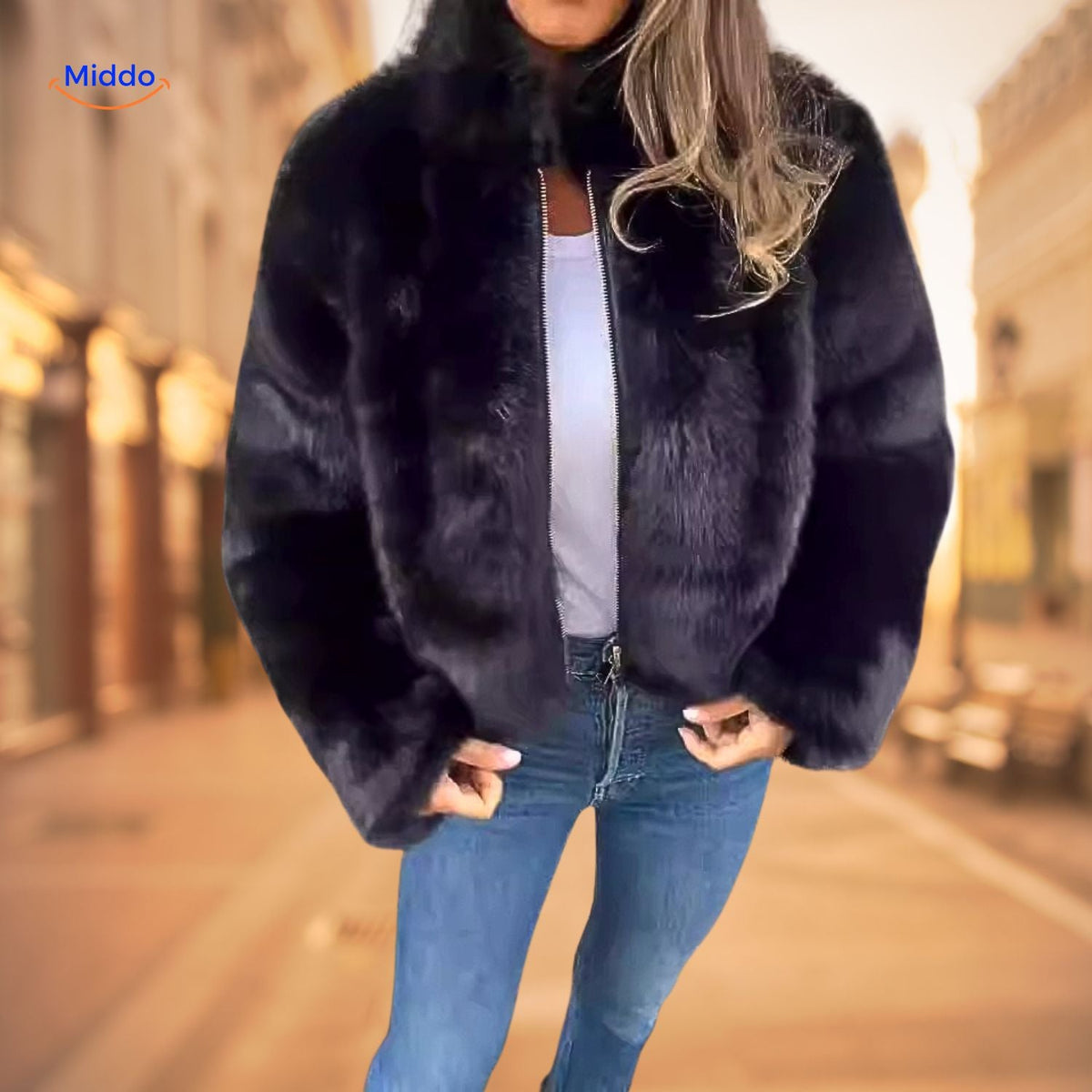 Dames Imitatiebontjas Hoge Kraag Zwart Rood Blauw Groen Paars Bruin | Warme Winterjas Stijlvol Casual | Sulvida