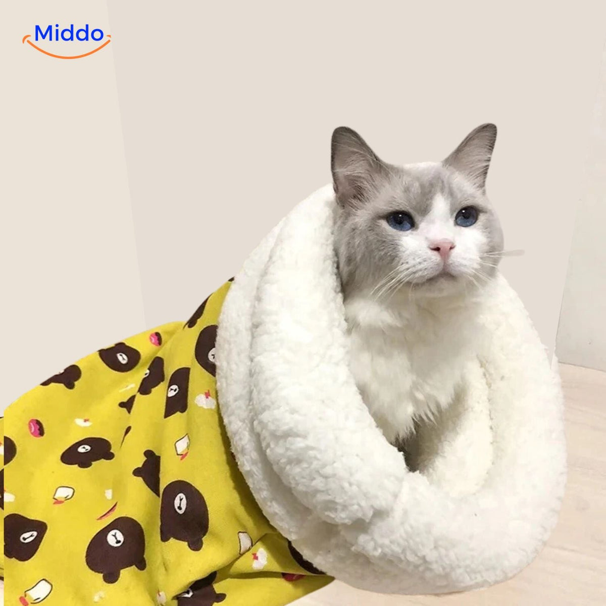 Warm Kattenbed Geel Roze Blauw Groen Knusse Slaapzak Huisdier Hond Kat Beschutting Comfortabel Zacht | Sulvida