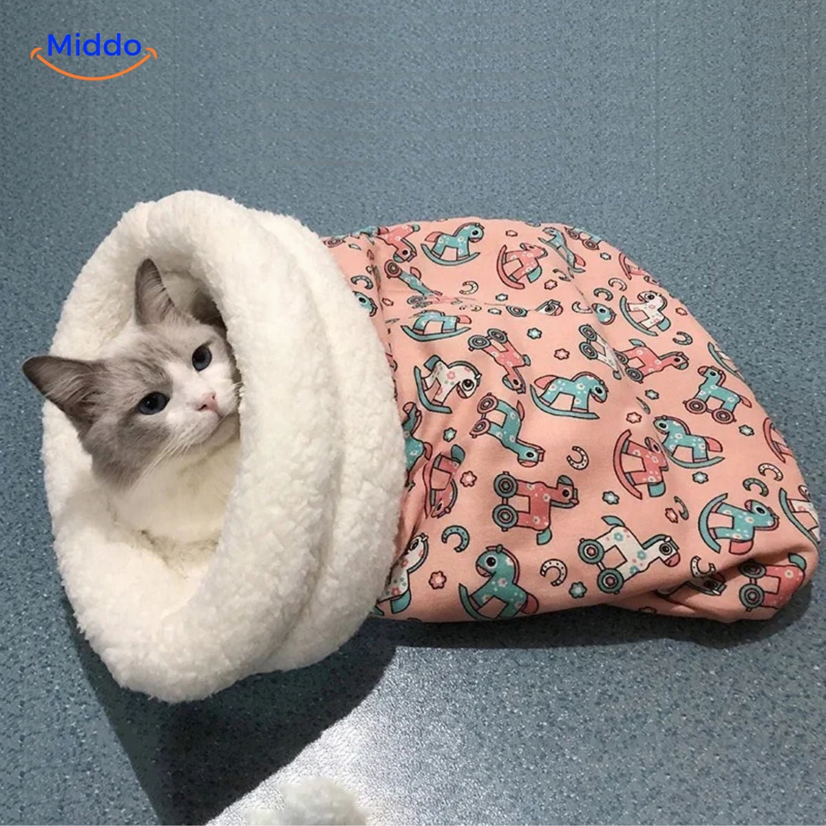 Warm Kattenbed Geel Roze Blauw Groen Knusse Slaapzak Huisdier Hond Kat Beschutting Comfortabel Zacht | Sulvida