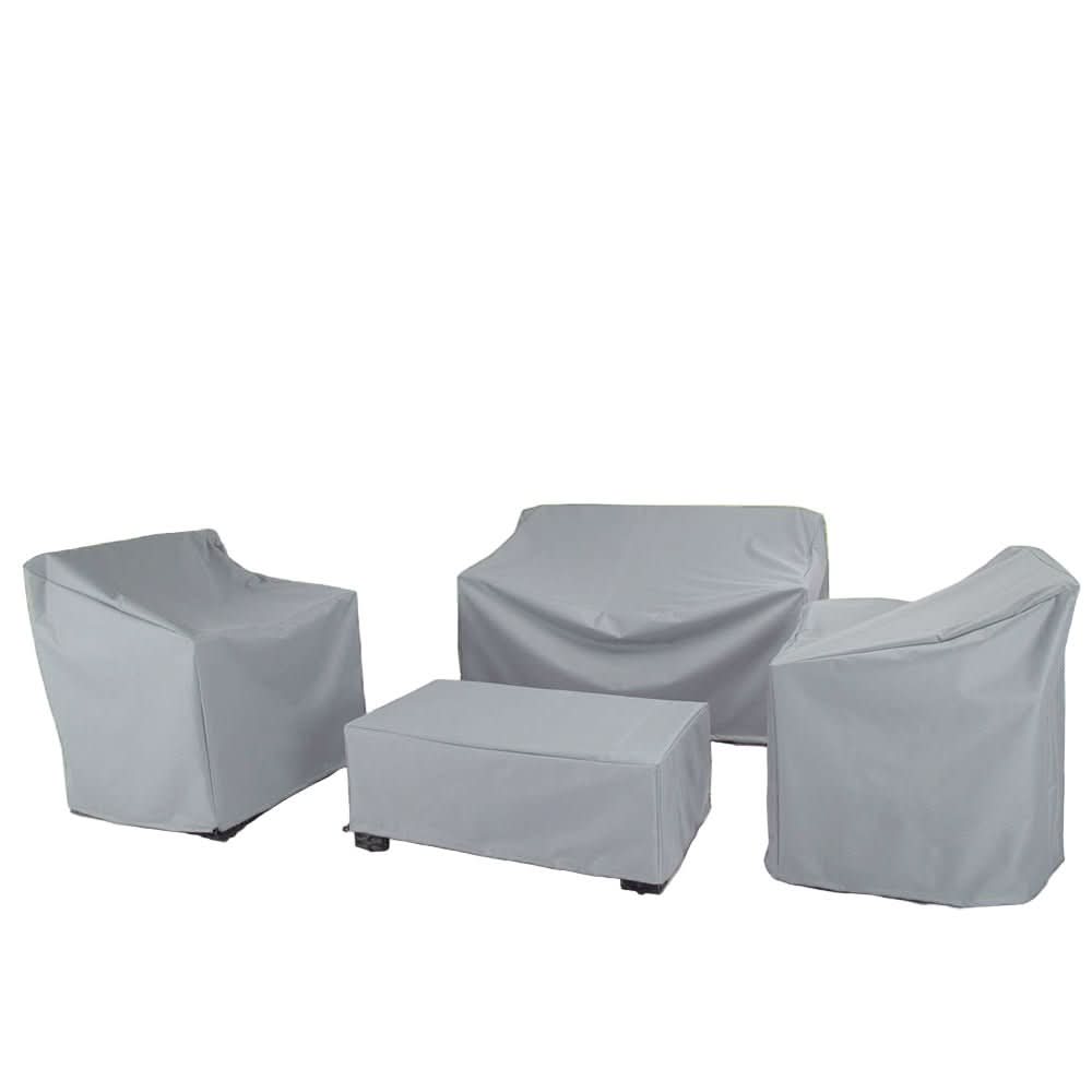 Beschermhoes voor tuinmeubels weersbestendig polyester zwart zilver waterafstotend UV-bestendig tuin terras | Sulvida