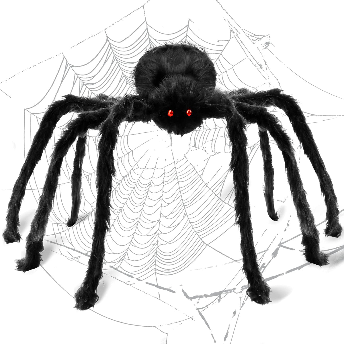 Reusachtige Decoratieve Spin – Levensechte Griezelattractie voor Binnen en Buiten met Buigbare Poten | Sulvida