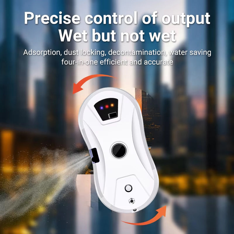 Robot lave-vitres intelligent avec planification d’itinéraire par IA, système d’alimentation en eau automatique, puissance d’aspiration de 2800pa, laveur de vitres | Sulvida