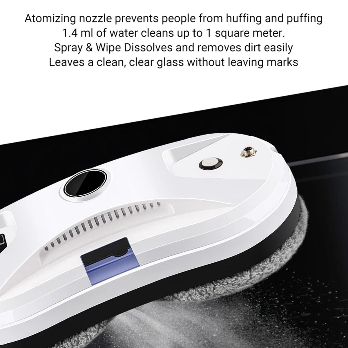 Robot lave-vitres intelligent avec planification d’itinéraire par IA, système d’alimentation en eau automatique, puissance d’aspiration de 2800pa, laveur de vitres | Sulvida