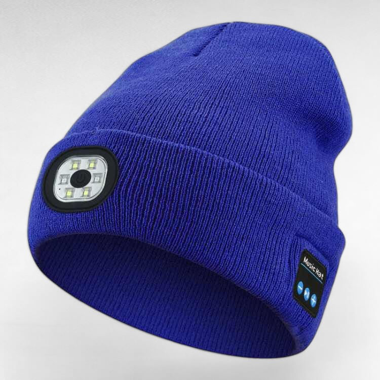 Bluetooth Muts met LED Verlichting Zwart Navy Grijs Roze Groen Blauw Oranje Rood Draadloze Speakers Winter | Sulvida