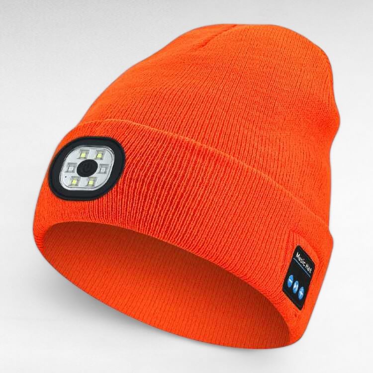 Bluetooth Muts met LED Verlichting Zwart Navy Grijs Roze Groen Blauw Oranje Rood Draadloze Speakers Winter | Sulvida