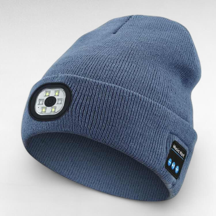 Bluetooth Muts met LED Verlichting Zwart Navy Grijs Roze Groen Blauw Oranje Rood Draadloze Speakers Winter | Sulvida