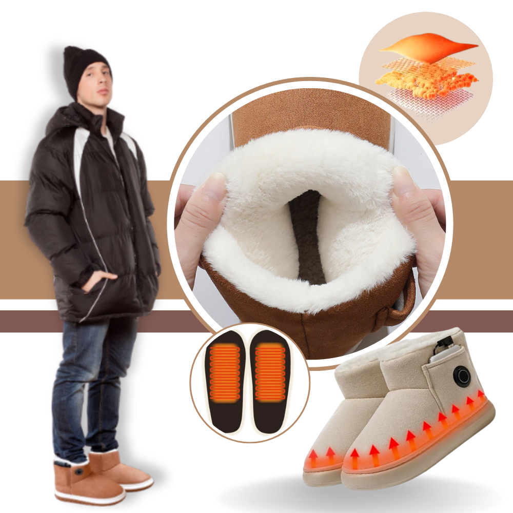 Verwarmde Winterschoenen met Oplaadbare Accu Verstelbare Temperatuur en Zachte Voering voor Extra Warme Voeten | Sulvida