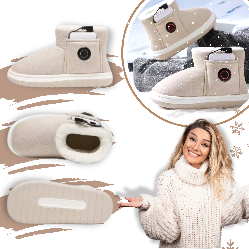 Verwarmde Winterschoenen met Oplaadbare Accu Verstelbare Temperatuur en Zachte Voering voor Extra Warme Voeten | Sulvida