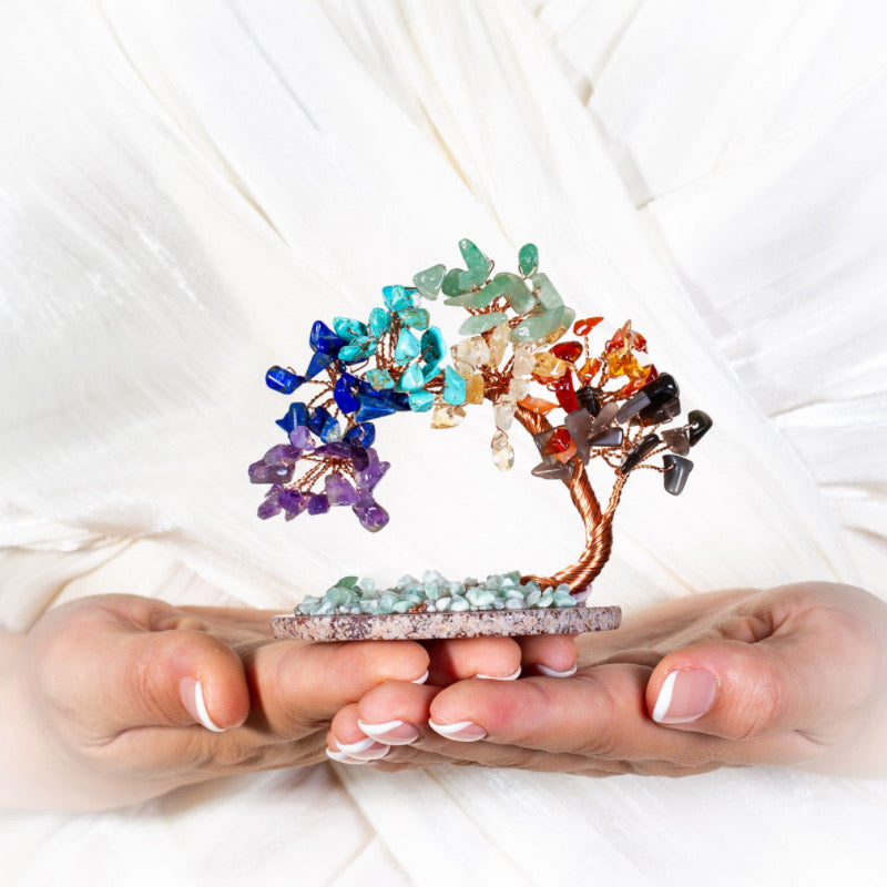 Levensboompje 7 Chakra's Decoratie Spirituele Energie Harmonie Agaatboom Amethist Kwarts Cadeau Geluk | Sulvida