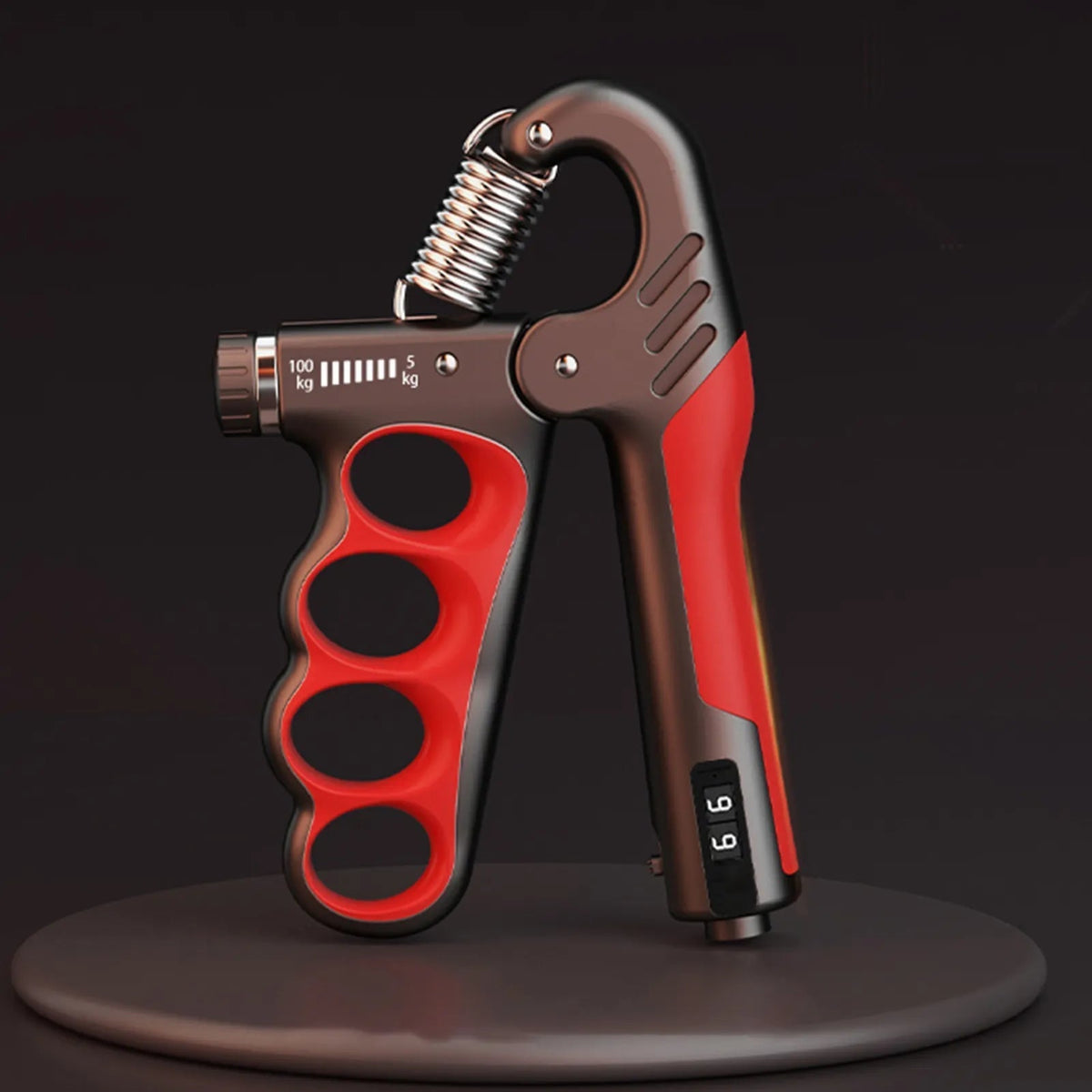 Verstelbare Handtrainer tot 100 kg – Onderarmtrainer met Teller voor Grip en Spierkracht – Ergonomisch Handknijper Geschikt voor Beginners en Gevorderden | Sulvida