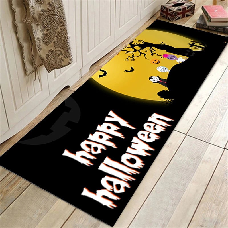 Antislip Badkamermat Set Halloween Thema Waterabsorberend Zacht Polyester 40x60cm Douchemat Badmat Lang | Sulvida