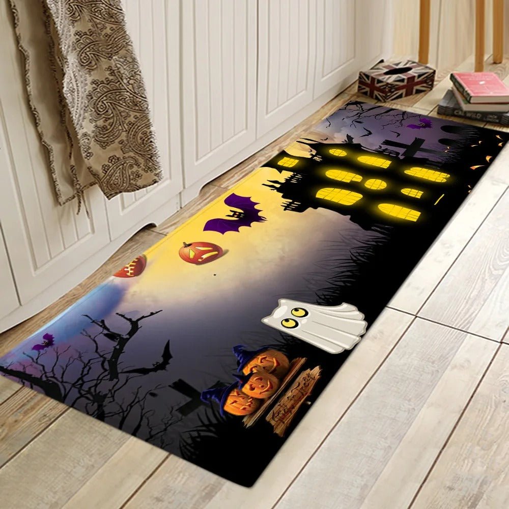 Antislip Badkamermat Set Halloween Thema Waterabsorberend Zacht Polyester 40x60cm Douchemat Badmat Lang | Sulvida
