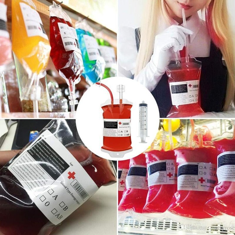 Herbruikbare drinkzakken 400ml transparant met clip voor themafeesten cosplay evenementen en festivals | Sulvida