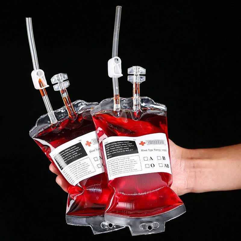 Herbruikbare drinkzakken 400ml transparant met clip voor themafeesten cosplay evenementen en festivals | Sulvida