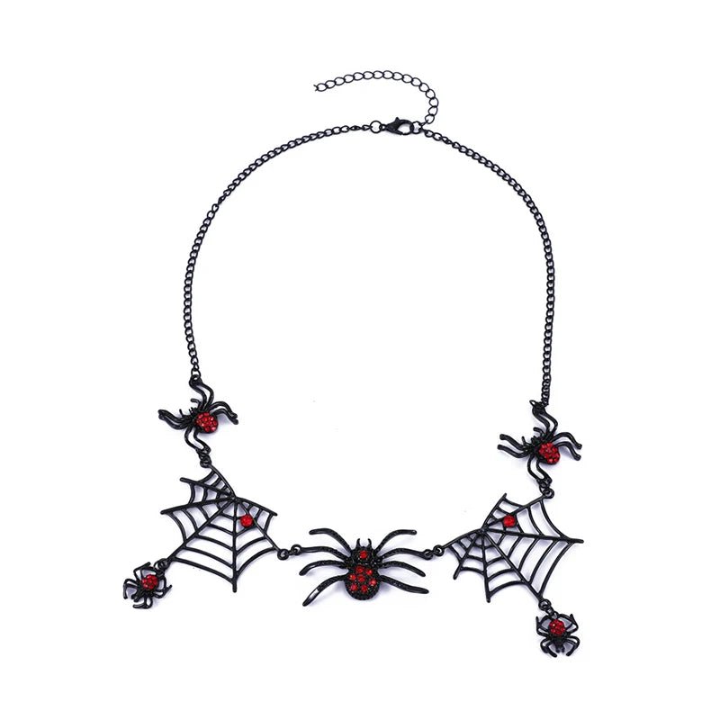 Spinnenhanger Ketting Goth Choker met Strass – Korte Halssieraad Halloween Festival Cosplay Gothic Accessoire | Sulvida