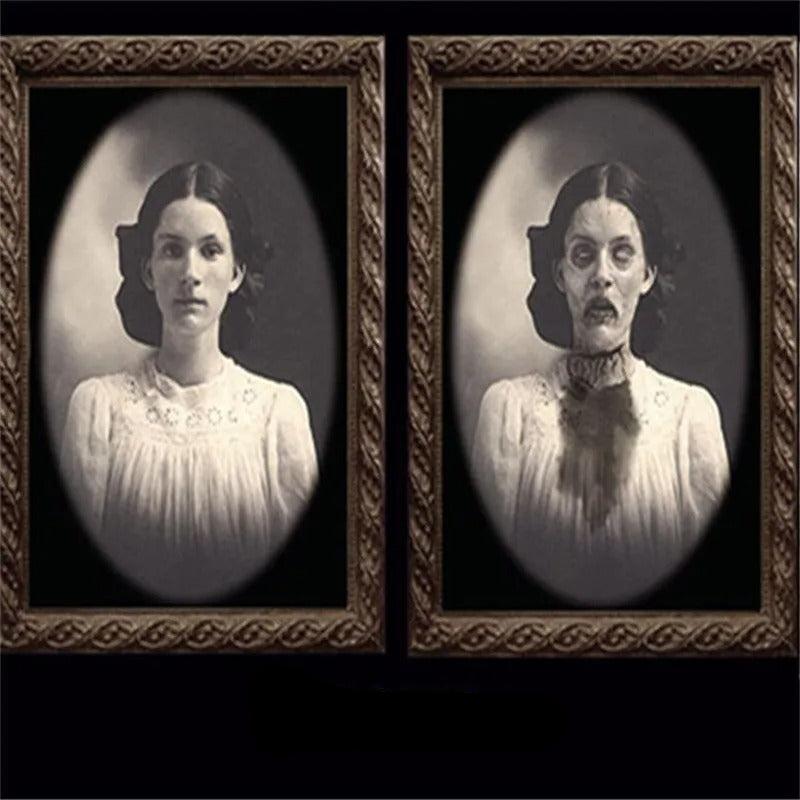 3D Horror Portret met Veranderend Gezicht – Interactieve Wanddecoratie voor Halloween Feesten en Griezelige Sfeer | Sulvida
