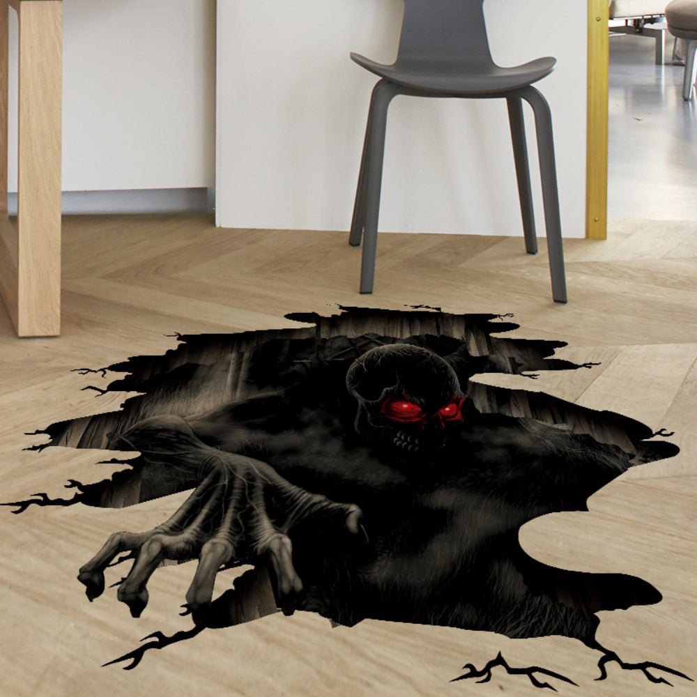 3D Spookstickers Halloween Decoratie Vloer Deur Wand Griezelige Geest Illusie Eng Feest Wanddecoratie | Sulvida