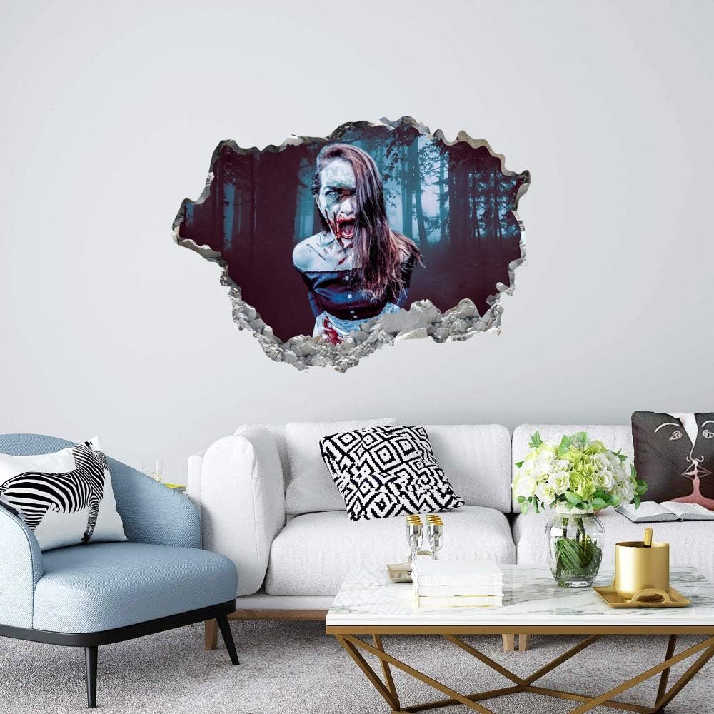 3D Spookstickers Halloween Decoratie Vloer Deur Wand Griezelige Geest Illusie Eng Feest Wanddecoratie | Sulvida