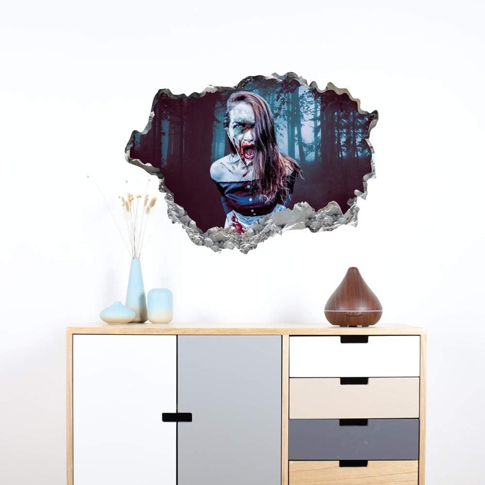 3D Spookstickers Halloween Decoratie Vloer Deur Wand Griezelige Geest Illusie Eng Feest Wanddecoratie | Sulvida
