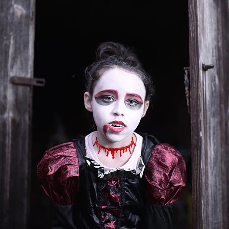 Bloeddruppel Choker Siliconen Vampier Ketting Halloween Horror Kostuum Cosplay Decoratie Gothic Accessoire | Sulvida